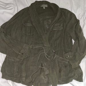 Torrid Olive Twill Drape Jacket Anorak 1 14-16